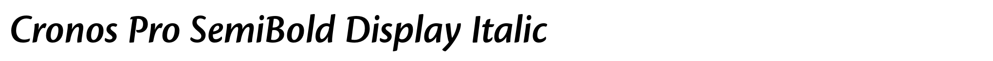 Cronos Pro SemiBold Display Italic image
